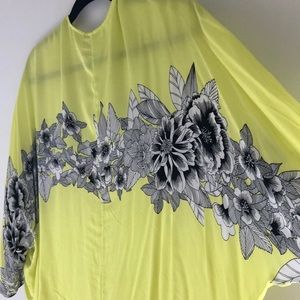 Neon Yellow Forever 21 Kimono